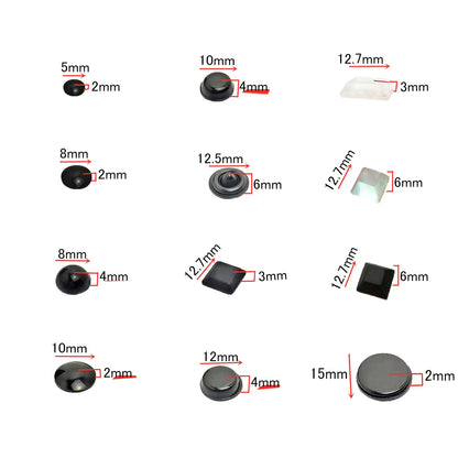 18-100Pcs Soft Silicone Rubber Anti Slip Bumpers Feet Pads Damper Buffer Cabinet Bumpers Silicone Furniture Pads Drawer Door Pad