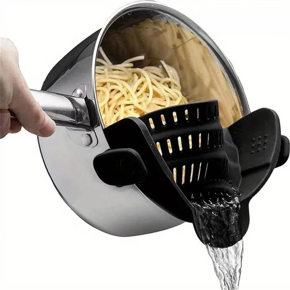 1PC Adjustable Silicone Clip on Strainer for Pots
