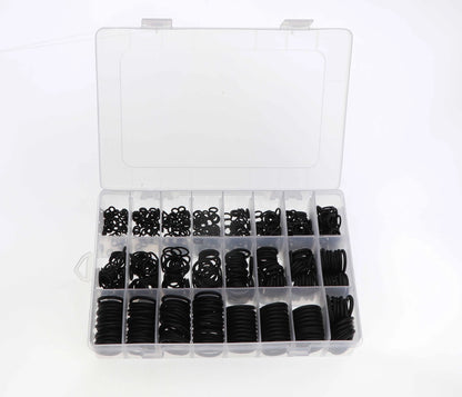 740/1200Pcs O-ring Rubber Gaskets Seal Ring Set Nitrile Rubber High Pressure O-Rings NBR Sealing Elastic Band O Rubber Rings Set