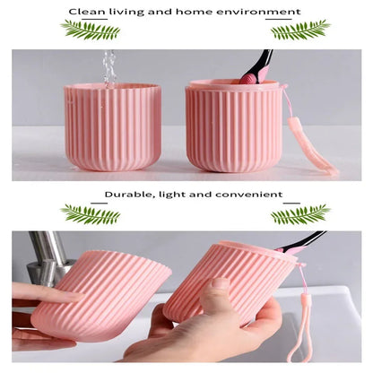 Travel Portable Toothbrush Cup Bathroom Toothpaste Holder Storage Case Box Organizer Travel Toiletries Storage Cup New Creative