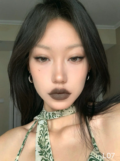 Girlcult Herbal Compendium Glitter Lipstick Green Shimmer Lipgloss Matte Velvet Lip Clay Moisturizing Longlasting Nostickup