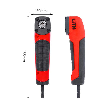 1/4 Inch 90°/105° Degree Right Angle Attachment Labor-saving Corner Electric Drill Chuck Rotatable Screwdriver Socket Adapter