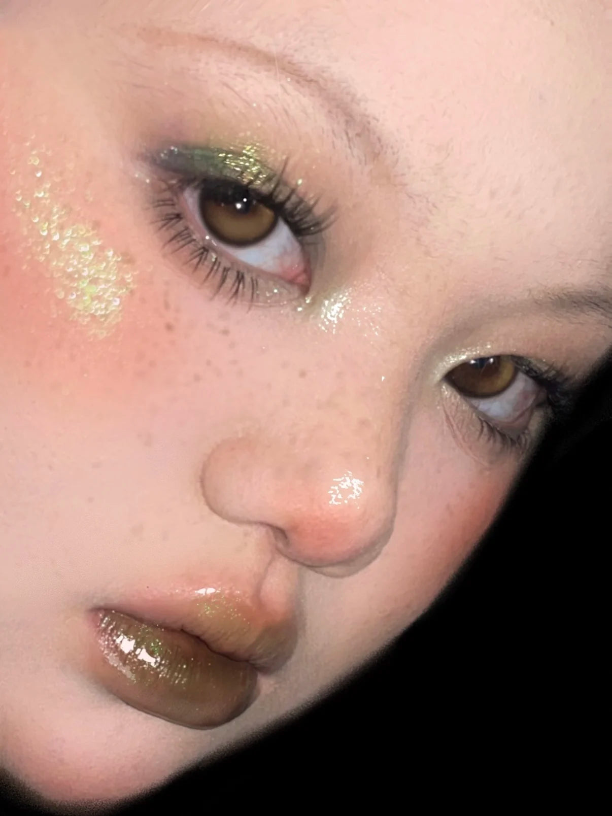 Girlcult Herbal Compendium Glitter Lipstick Green Shimmer Lipgloss Matte Velvet Lip Clay Moisturizing Longlasting Nostickup