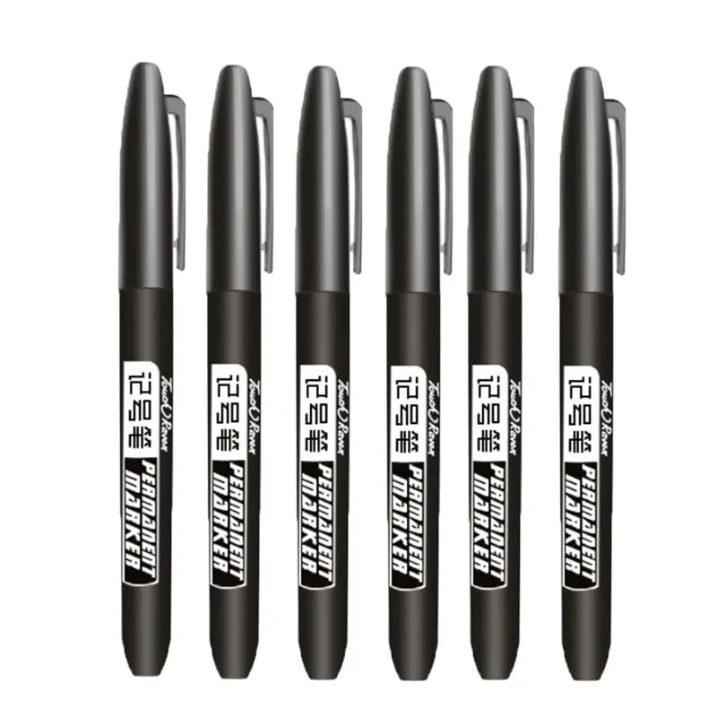 1-20Pcs Permanent Marker Pen Drawing Markers Oil-Based Waterproof Black Blue Red Ink Sketch Pens Stationery Art School Supplies