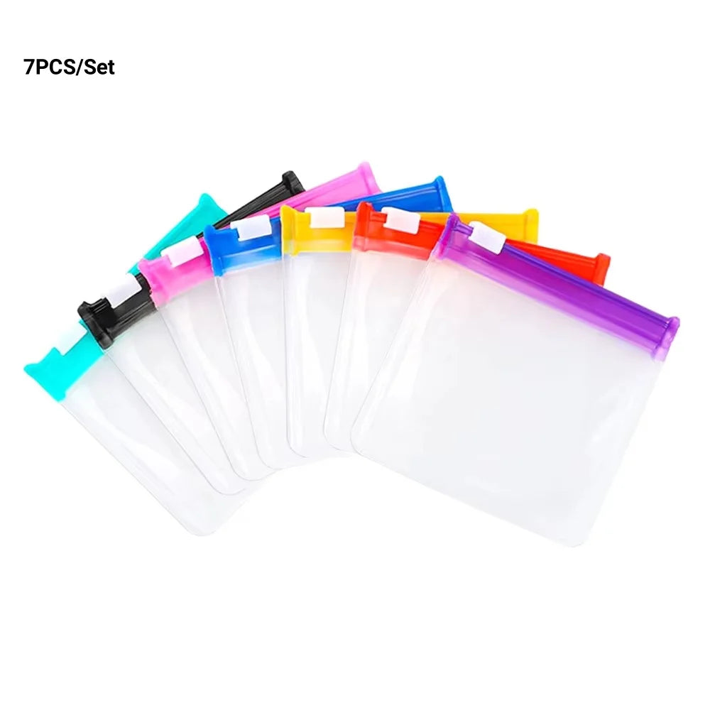 1/7/28PCS Pill Pouch Bags Zippered Pill Pouch Reusable Pill Bags Clear Eva Pill Bag Self Sealing Medicine Organizer Storage Bags