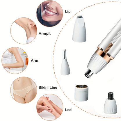 4 In 1 Electric Razor for Women Full Body Shaving Facial Epilator