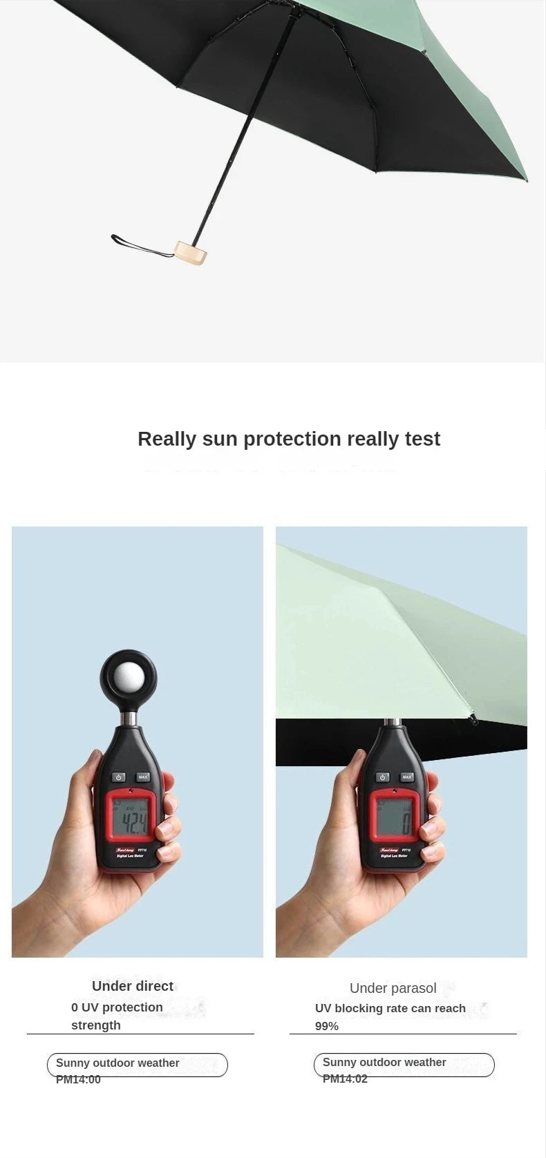 55% Off Mini Sun Umbrella Small Pocket Rain Umbrella Vinyl Folding UV Ultraviolet Protection Sun Shade Pocket Parasol Capsule