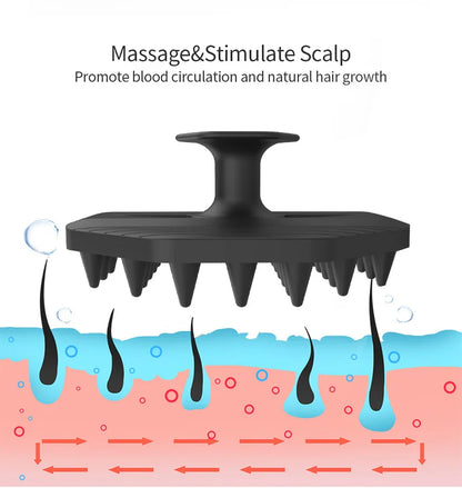 Silicone Shampoo Scalp Hair Massager Head Body Scalp Massage Brush Comb Hair Washing Comb Shower Brush Bath Spa Massage Brush