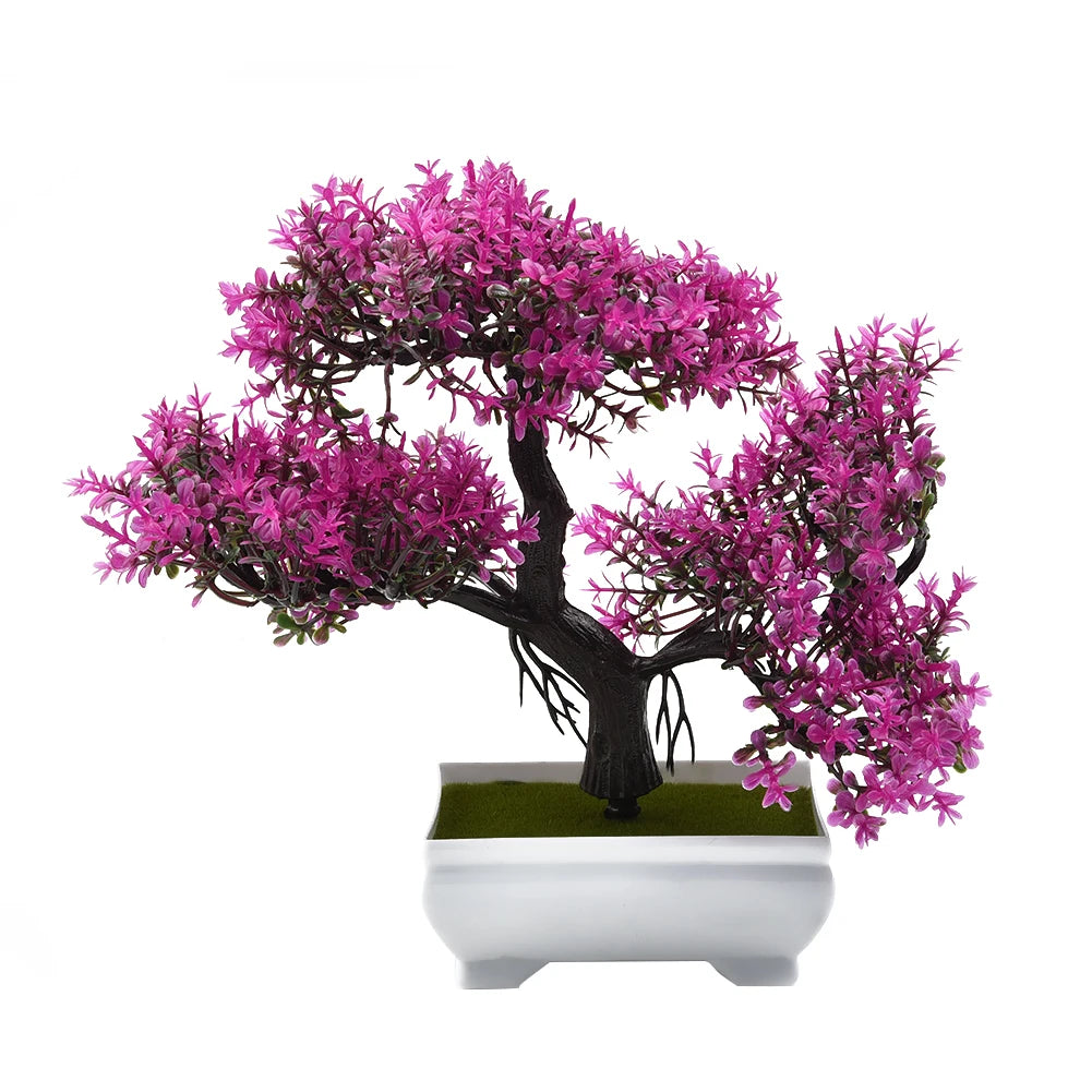 Artificial Plants Bonsai Small Tree Pot Fake Plant Flowers Potted Ornaments For Home Room Table Decoration Hotel Garden Decor