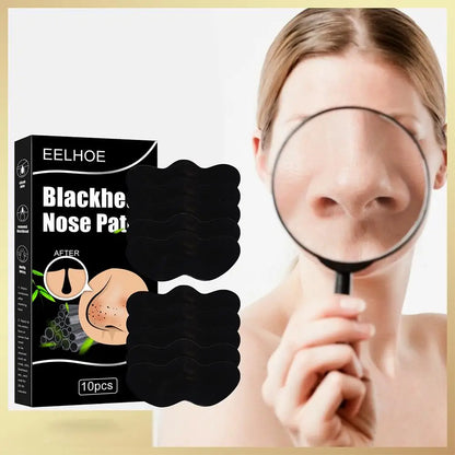 10pcs/Box Blackhead Remover Nose Strips Nasal Patch Deep Cleaning Shrink Pores Acne Treatment Nose Blackhead Mask Strip Skincare