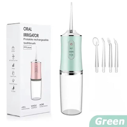 Electric Oral Irrigator Portable Dental Water Flosser Teeth Cleaner Mouth Washing Machine with 4 Jets Oral Hygiene Wireless
