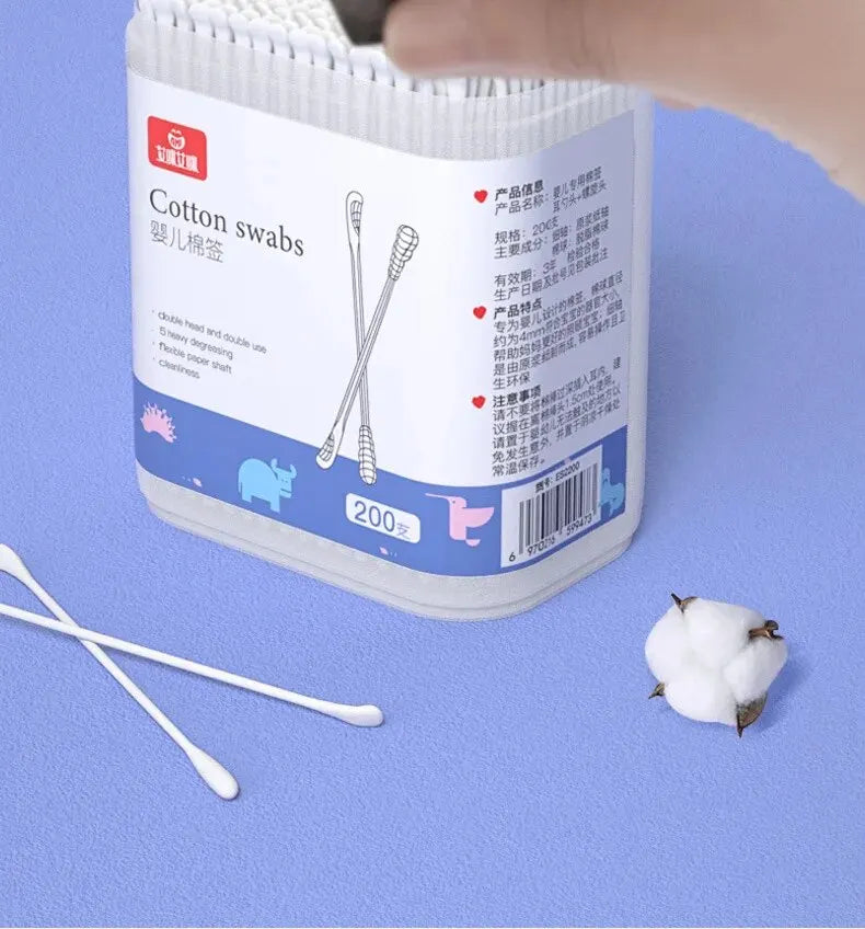 400/200 Pcs Double Head Cotton Swab Women Makeup Lipstik Buds Tip Sticks Nose Ear Cleaning Health Care Tools Bastoncillos Oidos