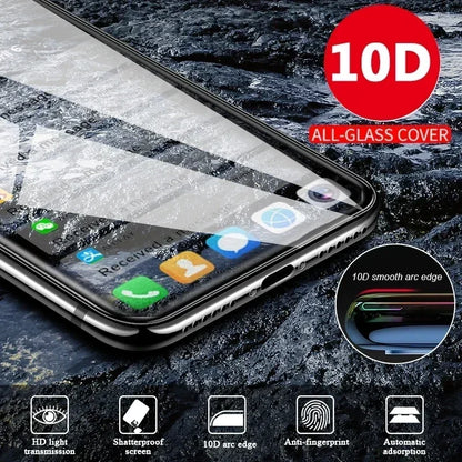 4Pcs 10D Tempered Glass 15 11 12 14 Pro Max Mini 7 8 Plus Full Cover Screen Protector For Iphone 13 16 PRO XR XS MAX