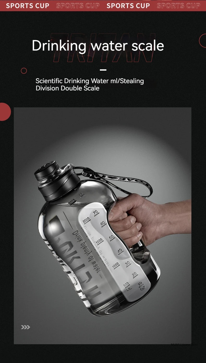 1.7L/2.7L/4L/5L Large Capacity Water Bottle Gym Cycling Cup Sports Water Bottle Portable For Fitness Camping Men Water Kellte