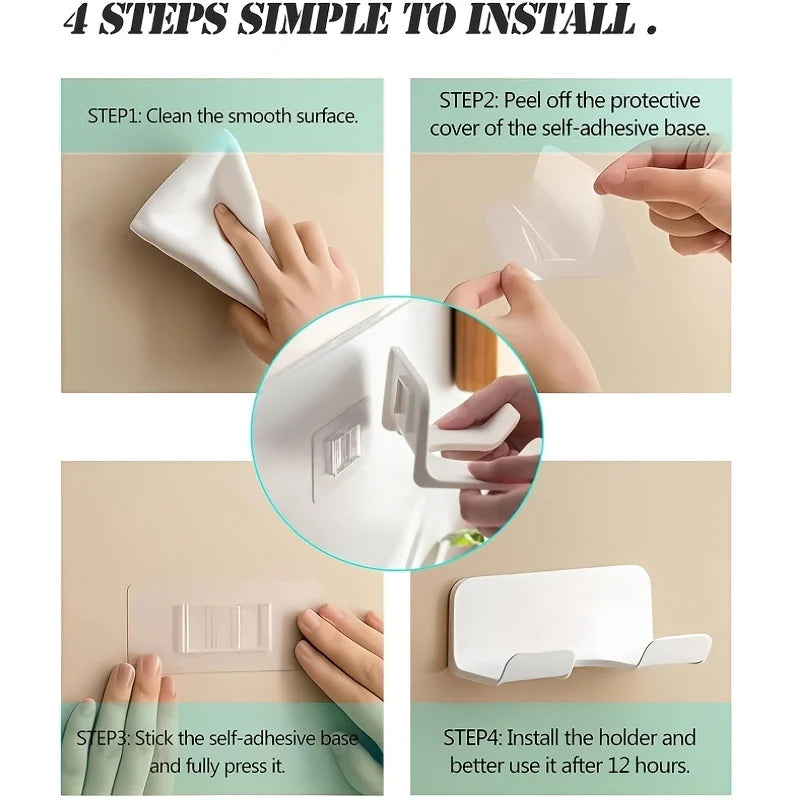 Hair Dryer Holder Wall Mounted Hair Straightener Dryer Hair Stand Bathroom Organizer Shelves Washroom Organization Shelves