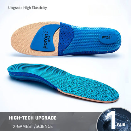 1Pair Sport Silicone Insoles for Shoes High Elastic Shock-absorbing Insole for Feet Arch Support Orthopedic Men Women Shoe Sole