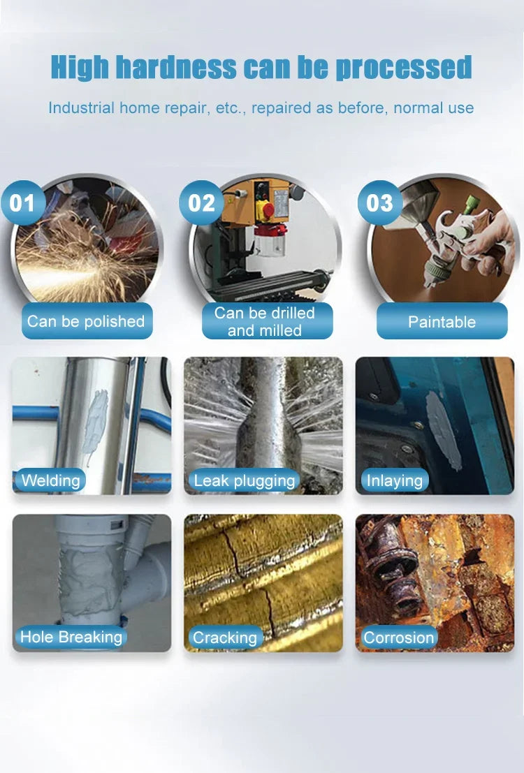 AB Type Casting Repair Glue High Temperature Resistant Liquid Metal Welding Filler Metal Repair Glue Tools Caulking Agent Super