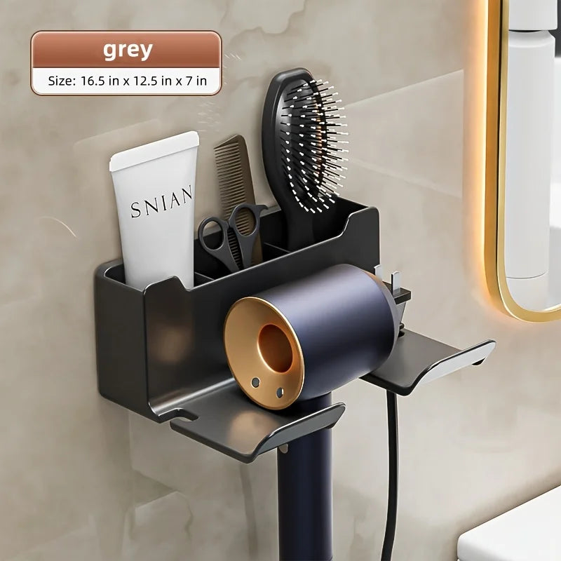 Hair Dryer Holder Wall Dryer Bracket Straightener Stand Hairdryer Organizer Hair Brush Storage Box Bathroom Accessories