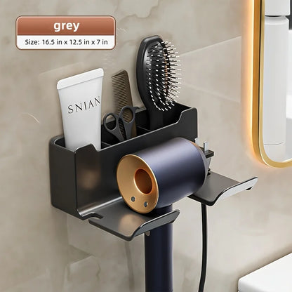 Hair Dryer Holder Wall Dryer Bracket Straightener Stand Hairdryer Organizer Hair Brush Storage Box Bathroom Accessories