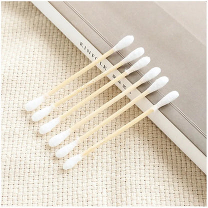 1000pcs Double Ended Cotton Swab Ear Remover Household Wooden Stick Makeup Remover Beauty Stick Makeup Remover Ear Remover