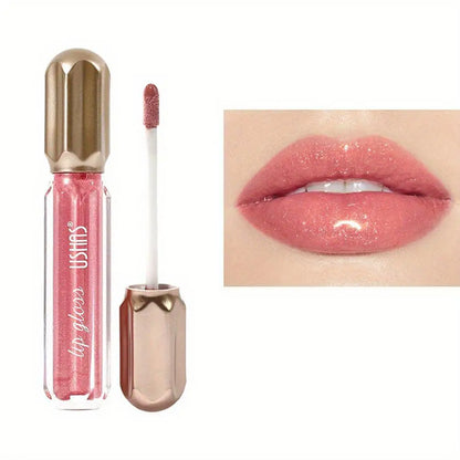 6 Color Mirror Pearl Lip Gloss Waterproof Long Lasting Moisturizing Liquid Lipstick Shimmery Glitter Lip Gloss Women Lip Makeup