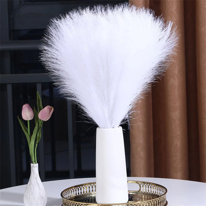 10Pcs Artificial Pampas Grass Bouquet For Home Wedding Decoration Party Room Decor Bedroom DIY Flower Wall Vase Fake Plant Reed