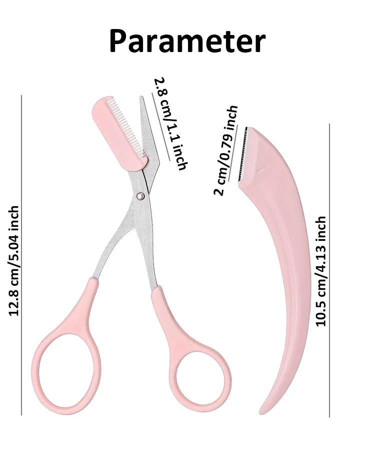 Eyebrow Trimming Knife Face Razor For Women Eyebrow Scissors