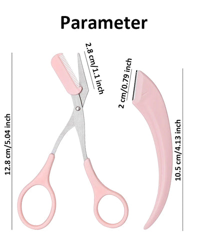 Eyebrow Trimming Knife Face Razor For Women Eyebrow Scissors