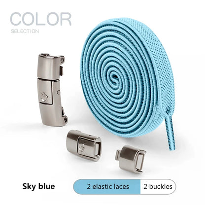 8mm Width No Tie Shoe Laces Press Lock Shoelaces Without Ties
