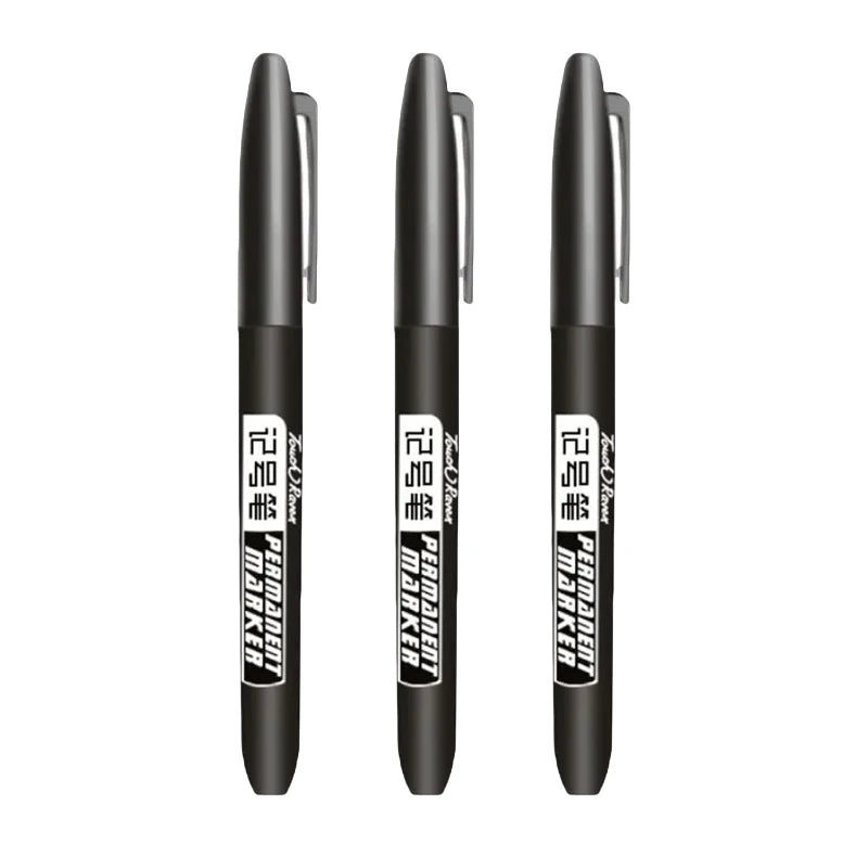 1-20Pcs Permanent Marker Pen Drawing Markers Oil-Based Waterproof Black Blue Red Ink Sketch Pens Stationery Art School Supplies
