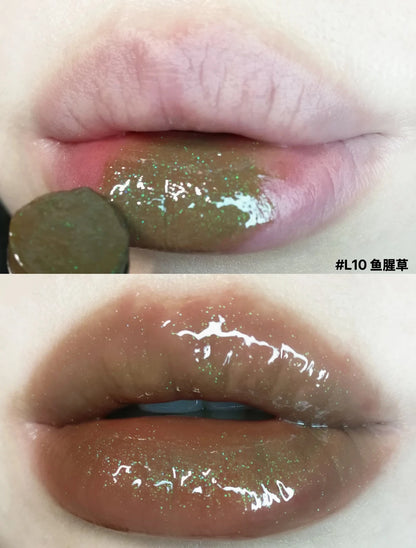 Girlcult Herbal Compendium Glitter Lipstick Green Shimmer Lipgloss Matte Velvet Lip Clay Moisturizing Longlasting Nostickup