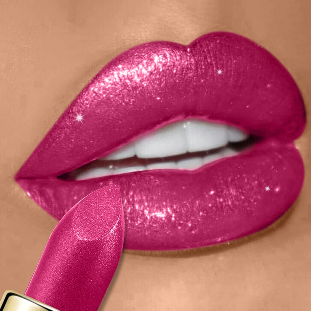 Diamond Shimmer Lipstick Lip Gloss High Pigmented Long Lasting 10 Colors Glitter Lipgloss Lips Makeup Cosmetics Sexy Make Up