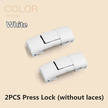 8mm Width No Tie Shoe Laces Press Lock Shoelaces Without Ties