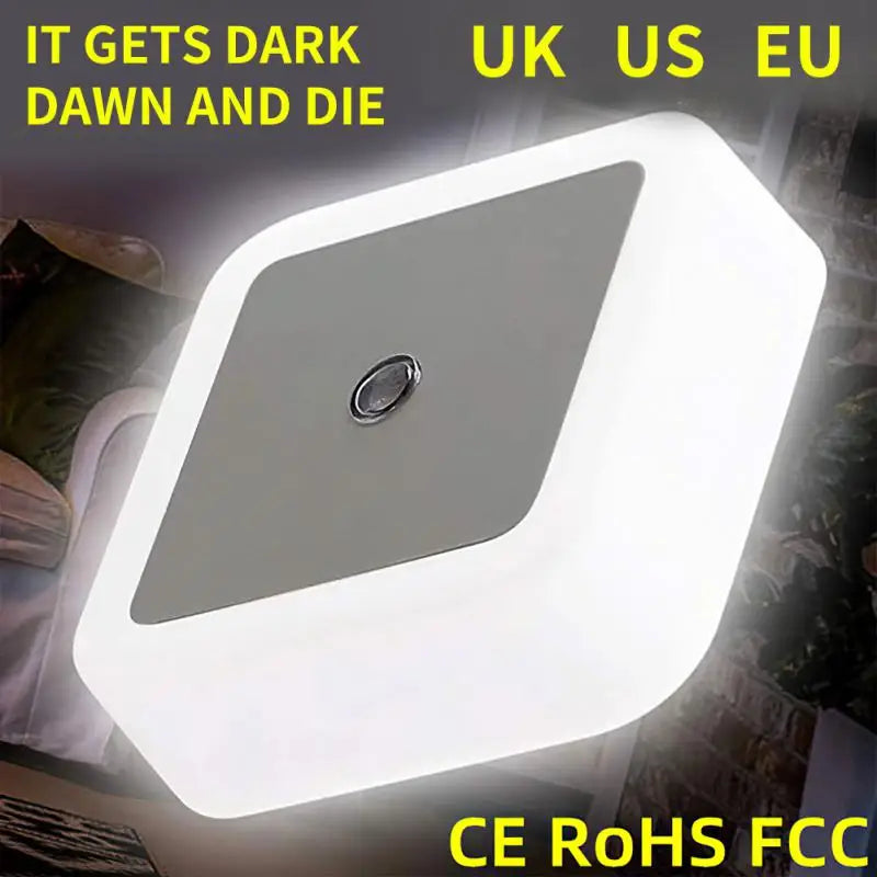 Wireless LED Night Light Sensor Lighting Mini EU US UK Plug Night light Lamp for Home Room Bedroom Stairway Decoration Lights