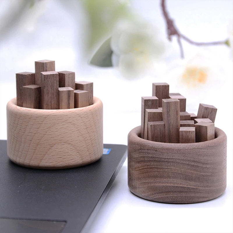 1PC Essential Oil Diffuser Wood Unique Eco-Friendly Fireless Aroma Aromatherapy Fragrance Diffused Home Office Decoration Crafts