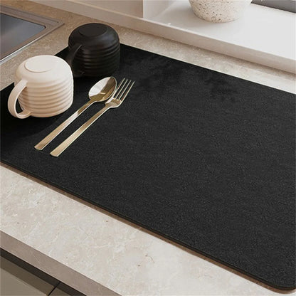 Large Kitchen Super Absorbent Mat Coffee Dish Draining Mat Drying Mat Quick Dry Bathroom Drain Pad Kitchen Faucet Placemat