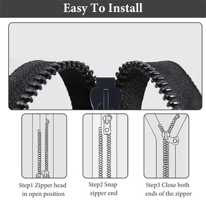 6-60pcs Instant Zipper Universal Instant Fix Repair Kit Replacement Zip Slider Teeth Multifunctional Clothing Replacement Zipper