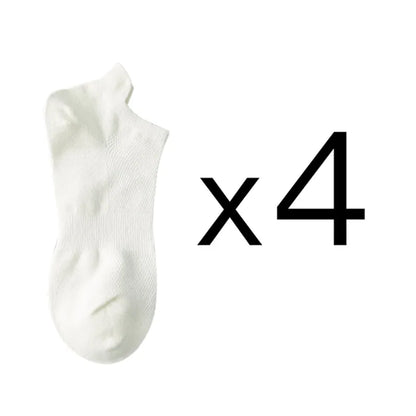 4 Pairs Man Cotton Short Socks Fashion Breathable Mesh Men Comfortable Casual Ankle Sock Pack Male Street Fashions