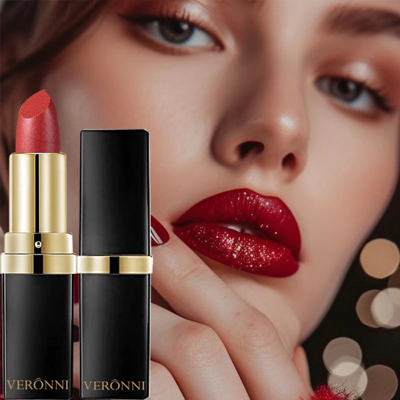 Diamond Shimmer Lipstick Lip Gloss High Pigmented Long Lasting 10 Colors Glitter Lipgloss Lips Makeup Cosmetics Sexy Make Up