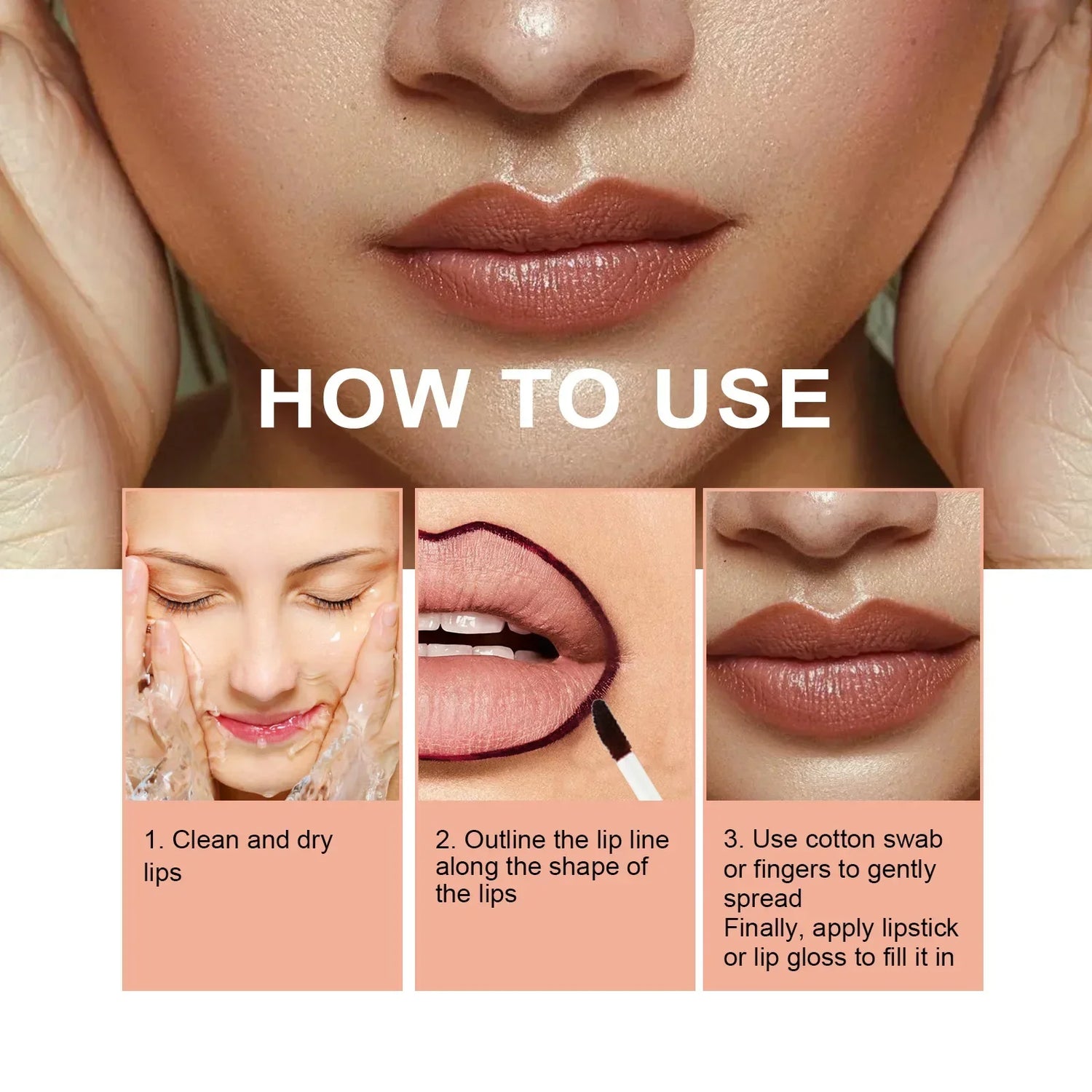 Waterproof Lip Liner Peel Off Tattoo Lipgloss Waterproof