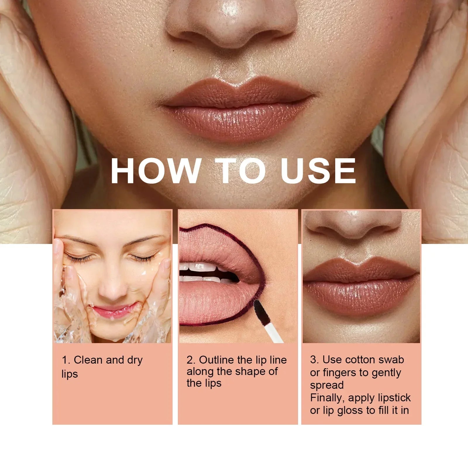 Waterproof Lip Liner Peel Off Tattoo Lipgloss Waterproof