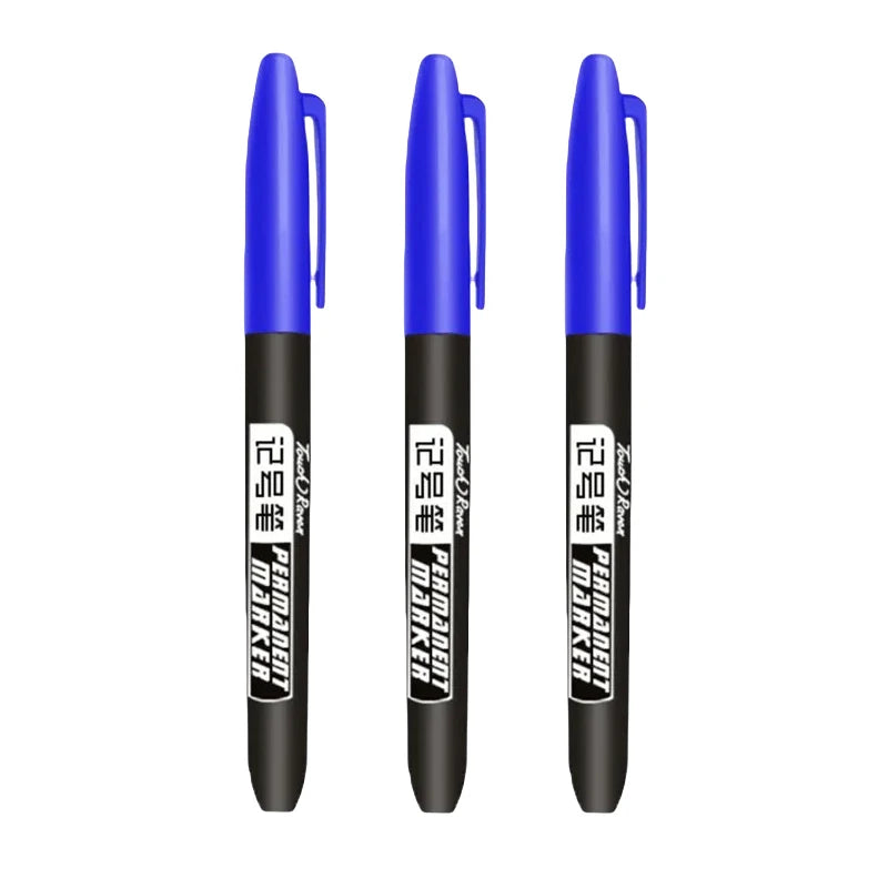 1-20Pcs Permanent Marker Pen Drawing Markers Oil-Based Waterproof Black Blue Red Ink Sketch Pens Stationery Art School Supplies