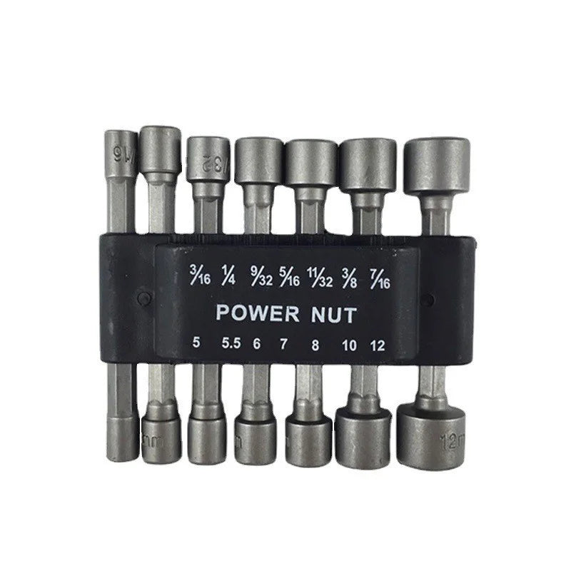 9pcs/set 5mm-13mm Hex Sockets Sleeve Nozzles Nut Driver Set Screwdriver Set Adapter Metric Socket Powerful Drill Bit Tool Wrench