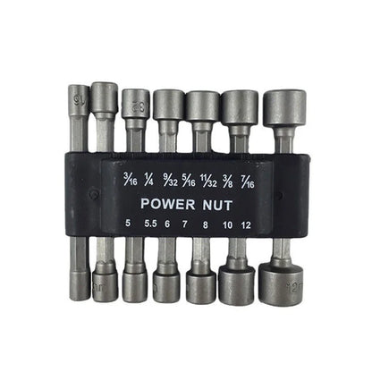 9pcs/set 5mm-13mm Hex Sockets Sleeve Nozzles Nut Driver Set Screwdriver Set Adapter Metric Socket Powerful Drill Bit Tool Wrench