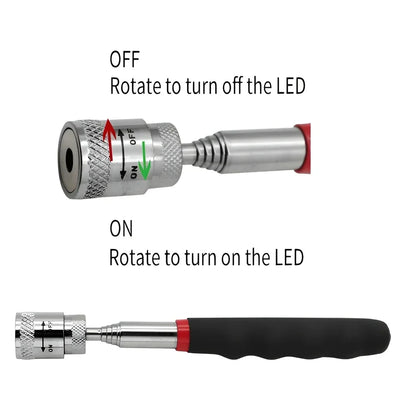 1pc Telescopic Pickup Magnetic Iron Rod Household Automotive Repair and Inspection Tool Strong Magnetic Metal Screw Suction Rod