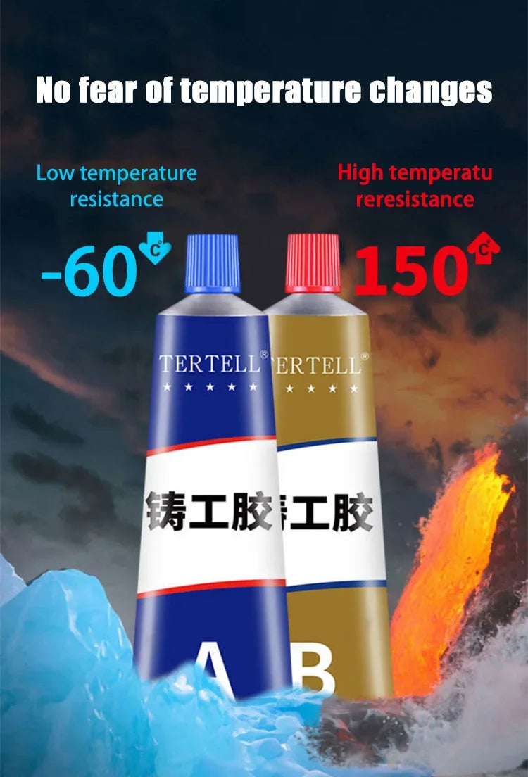AB Type Casting Repair Glue High Temperature Resistant Liquid Metal Welding Filler Metal Repair Glue Tools Caulking Agent Super