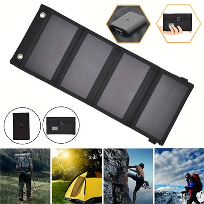 Portable Solar Panel USB 12V Charger Mobile Phone Folding Kit Foldable Outdoor Camping Power Bank For iPhone Charging Battery