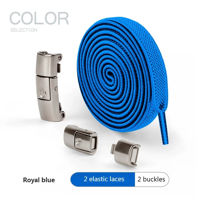 8mm Width No Tie Shoe Laces Press Lock Shoelaces Without Ties