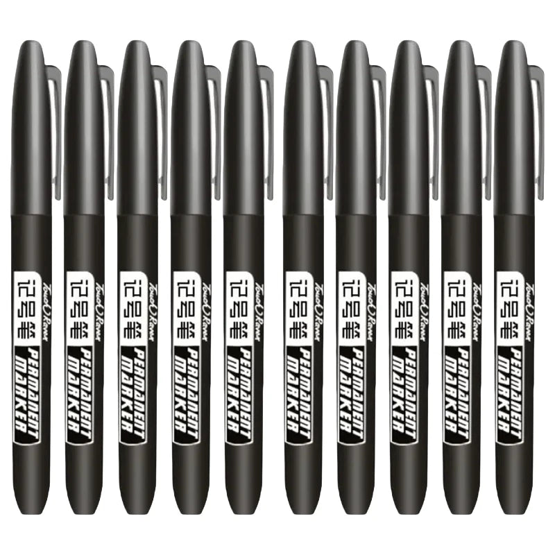 1-20Pcs Permanent Marker Pen Drawing Markers Oil-Based Waterproof Black Blue Red Ink Sketch Pens Stationery Art School Supplies