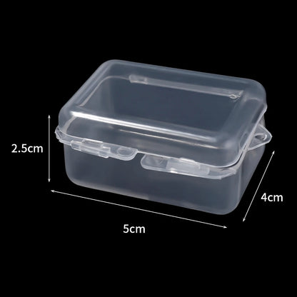 Clear Storage Container Transparent Plastic Storage Boxes with Hinged Lid Square Packaging Display Box Jewelry DIY Crafts